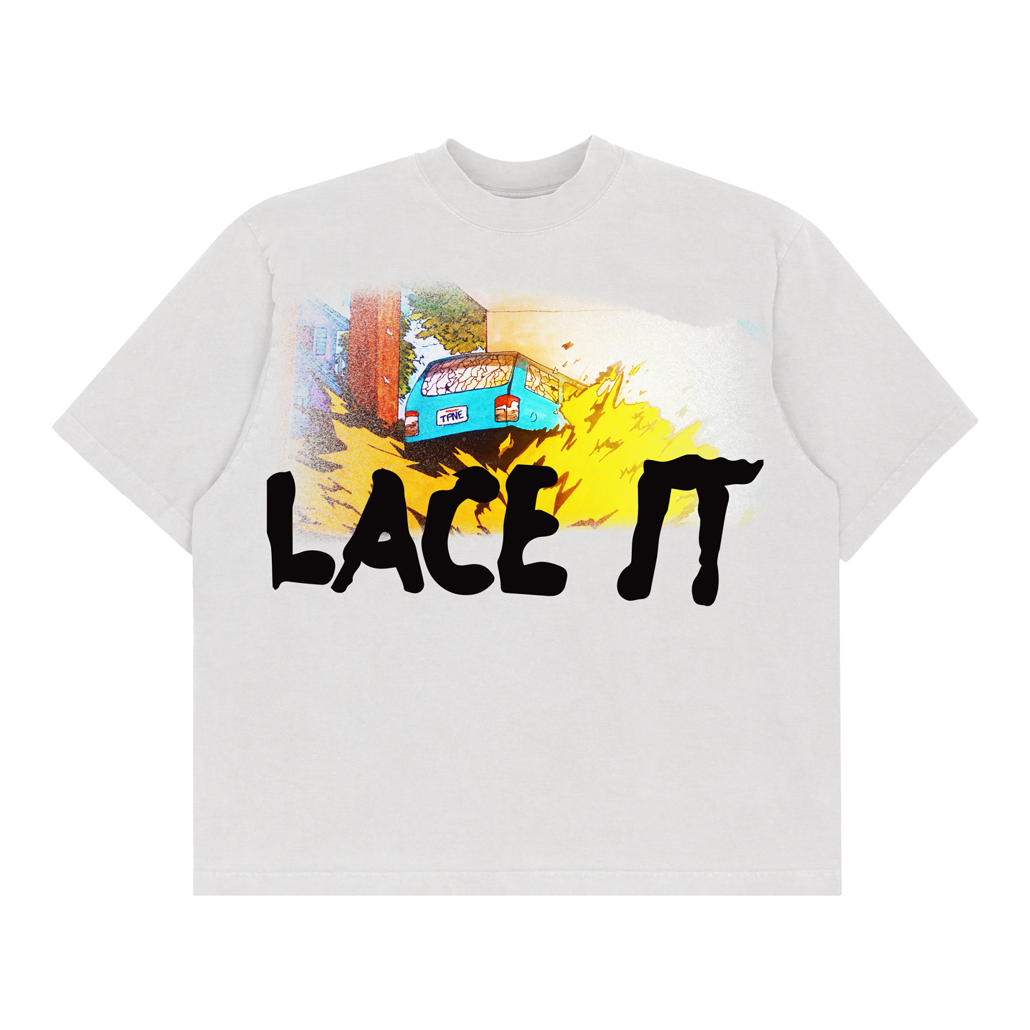 LACE IT COVER TEE - WHITE