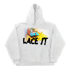 LACE IT COVER HOODIE WHITE