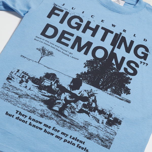 Fighting Demons Memory Tee Blue