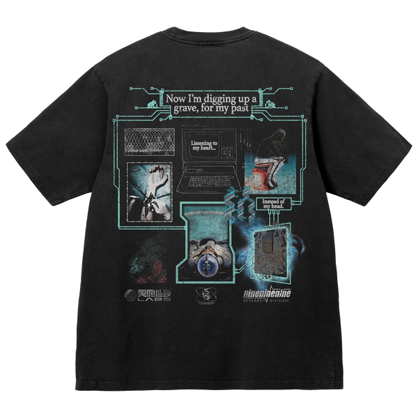 LISTENING TO MY HEART TEE BLACK