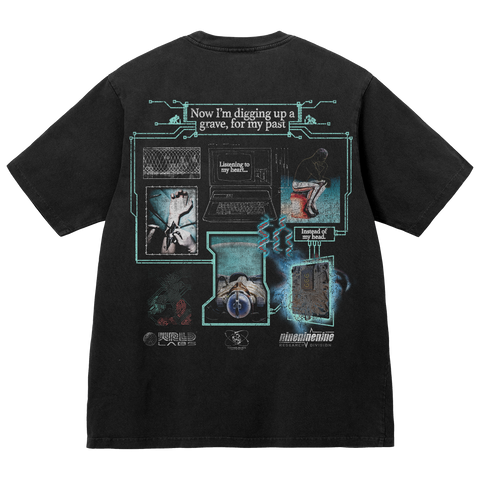 LISTENING TO MY HEART TEE BLACK