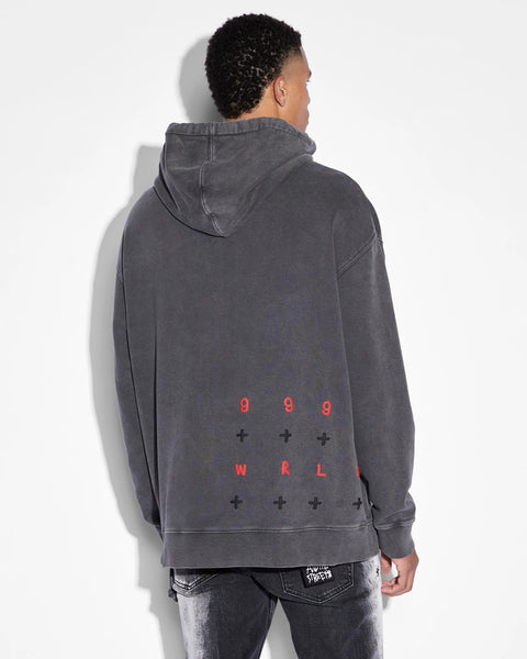 999 WRLD BIGGIE HOODIE FADED BLACK